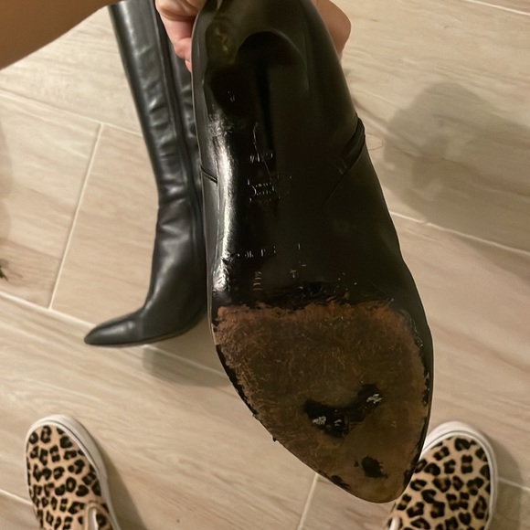 Via Spiga Black Leather Tall Boots size 6 1/2 - Picture 4 of 11